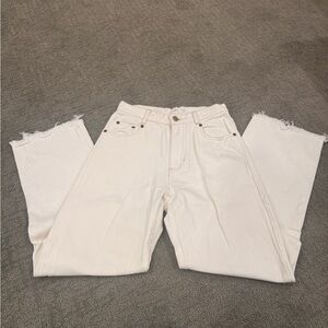 XS Petal & Pup White Straight Leg Jeans